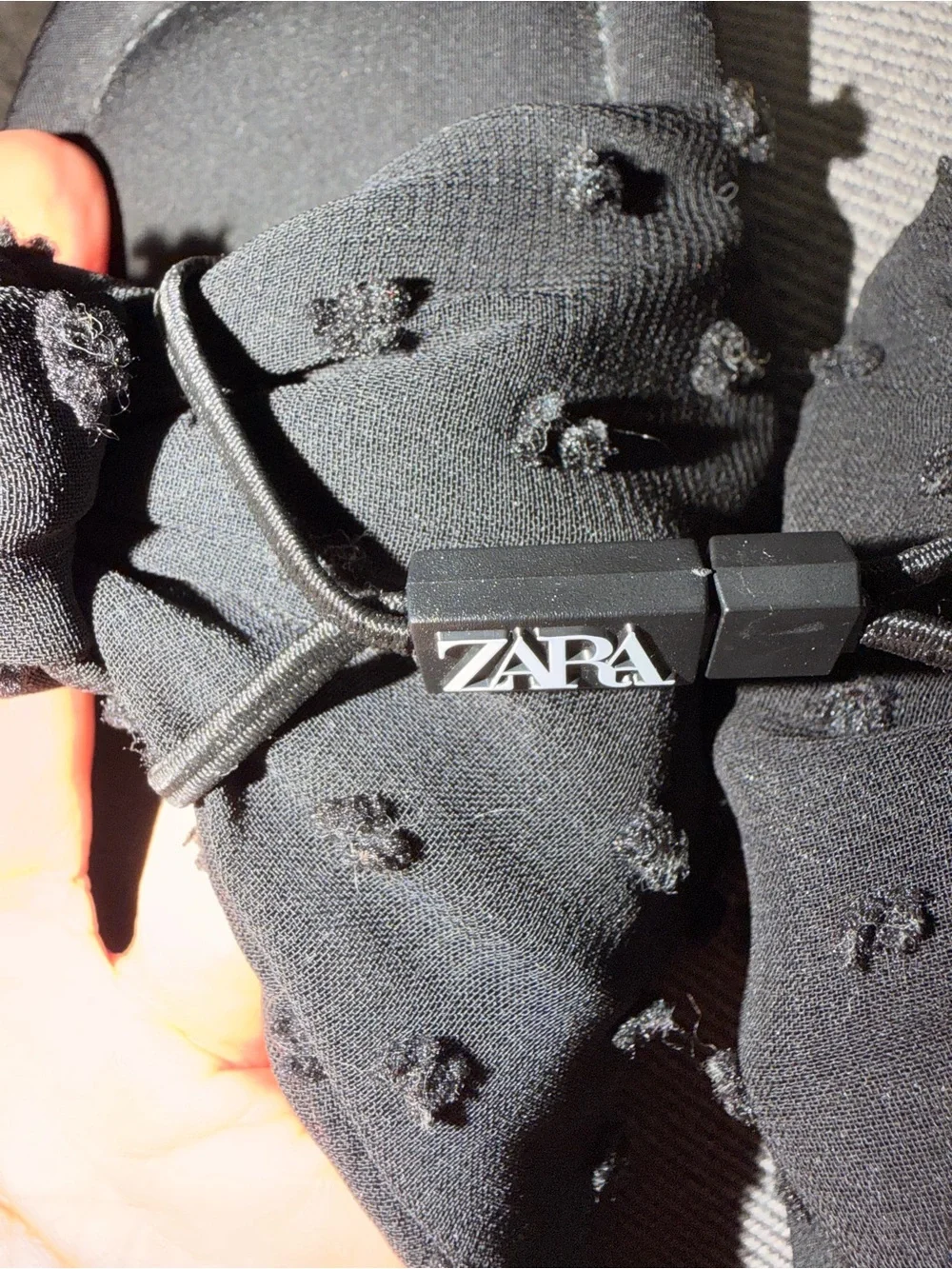 Zara Black Knot-Detail Slide Sandals size 39 never worn - Picture 3 of 4